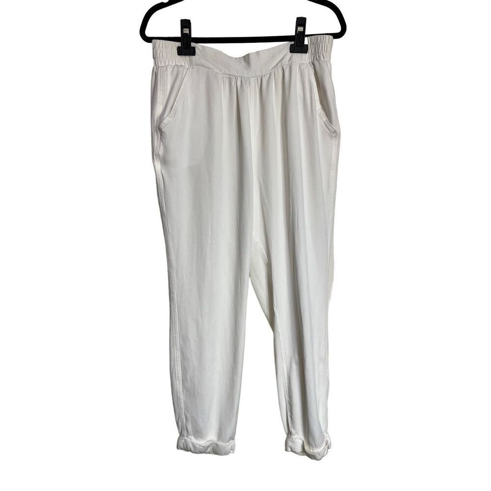 Splendid Sweatpants Womens Size Large White Cozy Pull-on Jogger Pants Casual